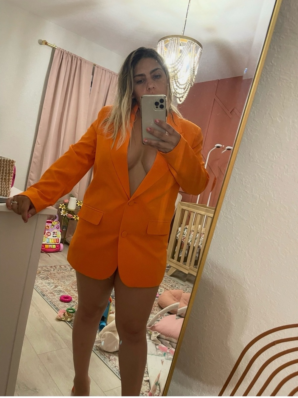Primark Orange Women's Tailored Blazer